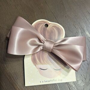 Handmade Satin Bow Hair clip Blush Pink